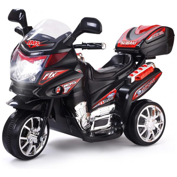 ectq8wx779kb0b_0 jpg - Moto Elétrica Infantil HONEY JOY a Bateria 6V 3 Rodas com Sons e Luzes, Idade Rec 3 a 8 Anos, Preta