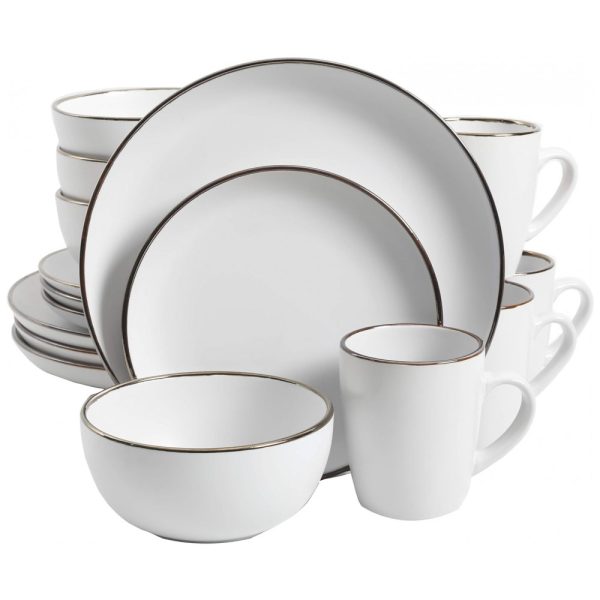 ectq91vw6z380b_0 jpg - Aparelho de Jantar com 16 Peças em Cerâmica Stoneware Serve 4 Pessoas, Gibson Home Rockaway, Branco