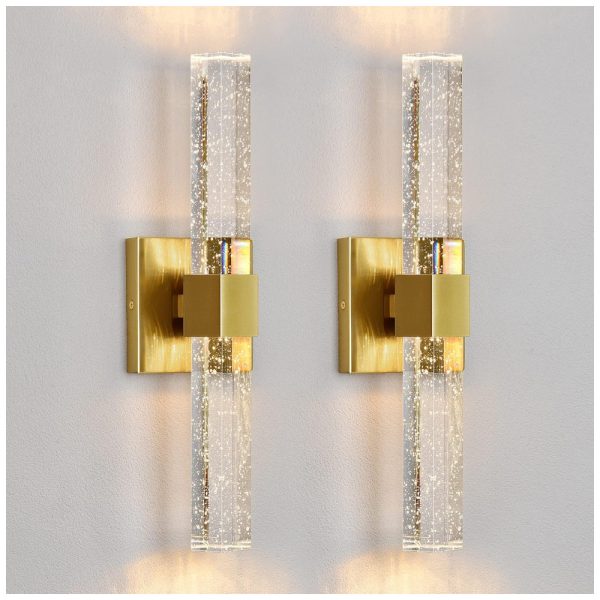 ectq921g36t90b_0 jpg - Conjunto de Luminária de Parede em Cristal de LED com Fio, Estilo Moderno, Tamanho 40 cm e 2 Peças para Banheiro e Corredor, 110V, Epinl, Dourado