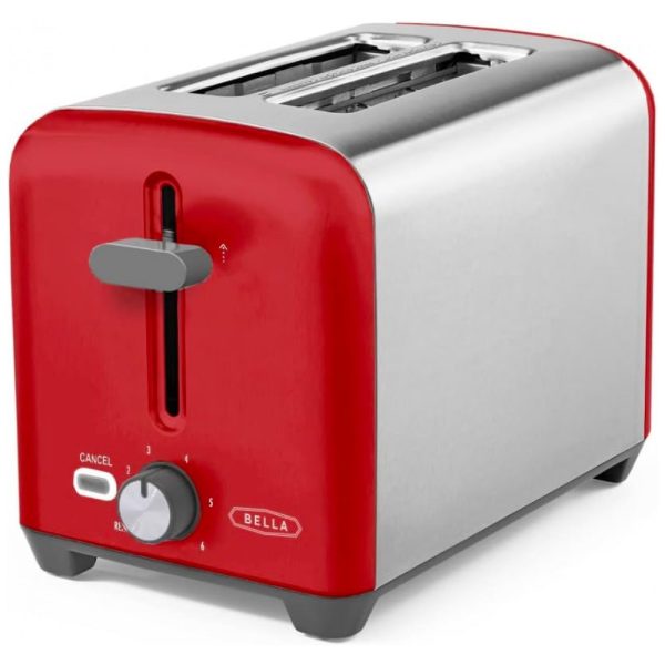 ectq92r6pvz90b_0 jpg - Torradeira Elétrica 2 Fatias com 6 Níveis de Tostagem e Bandeja de Migalhas Removível, 110V 750W, BELLA, Vermelha