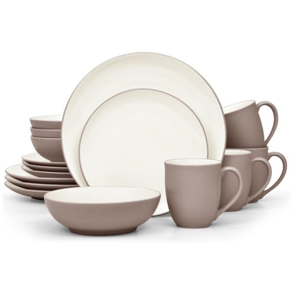 ectq95vjfcgc0b_0-2 jpg - Aparelho de Jantar para Todas as Ocasiões, Elegância e Sofisticação para Sua Mesa com 16 Peças, Formato Redondo e Material de Cerâmica sem BPA, Noritake, Marrom