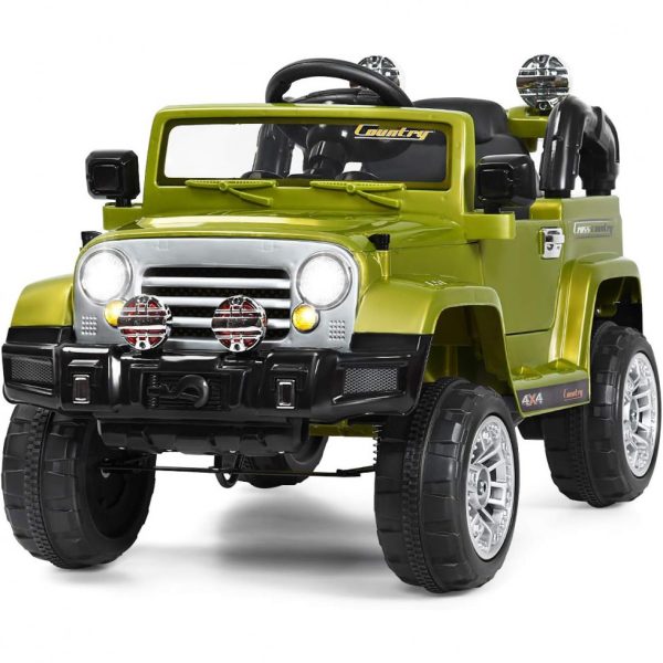 ectq9gvccgv70b_0 jpg - Kids Carro, Carrinho Elétrico Infantil Off Road a Bateria 12V 1 Assento com 2 Velocidades e MP3, COSTZON, Preto