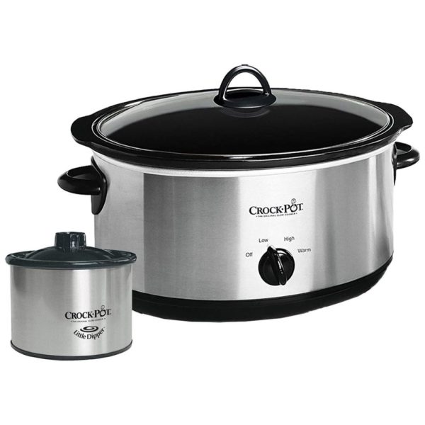 ectqabc0fd400b_0 jpg - Conjunto de Panela Elétrica de 7.5L e 473 mL, Aço Inoxidável, 370W, 110v, CROCK POT SCV803 SS, Prateado