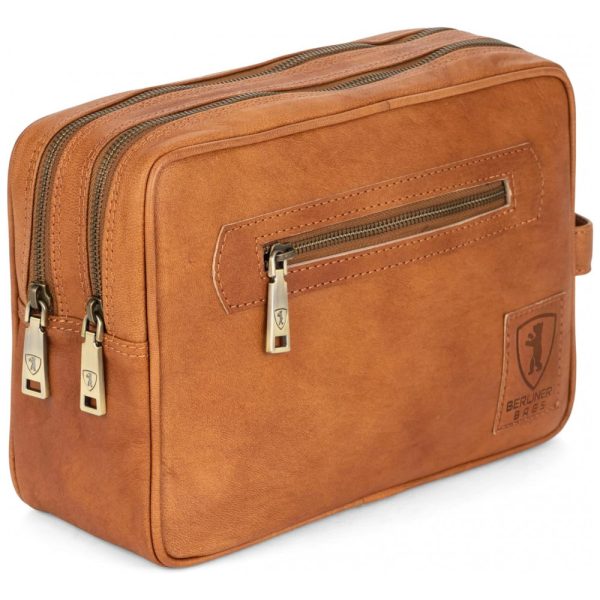 ectqb6xvlfm90b_0 jpg - Necessaire Masculina Vintage de Couro, Conhaque, BERLINER BAGS, Marrom