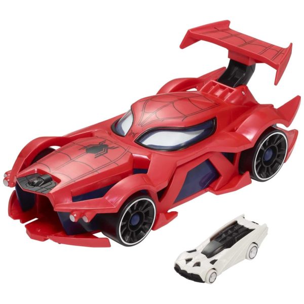 ectqbjdos6n10b_0-1 jpg - Conjunto de Carro do Homem Aranha Marvel Hot Wheels com Lançador Embutido, Mattel