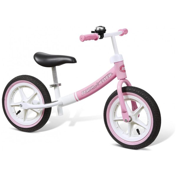 ectqbl4brfm80b_0 jpg - Bicicleta sem Pedal para Crianças de 1 a 5 Anos, Radio Flyer, Rosa e Branca