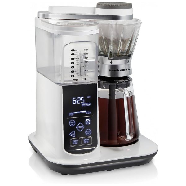 ectqbyljp8h80b_0 jpg - Cafeteira Elétrica Programável Automática 1.1L com 5 Densidades, 110v, HAMILTON BEACH 46700, Branco