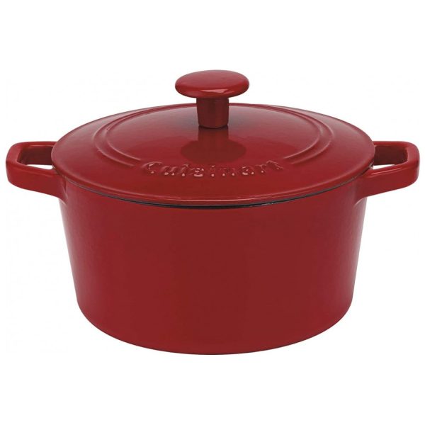 ectqc059a8100b_0 jpg - Panela Caçarola Antiaderente 3 Litros em Aço Esmaltado, Cuisinart Chefs Classic, Vermelha