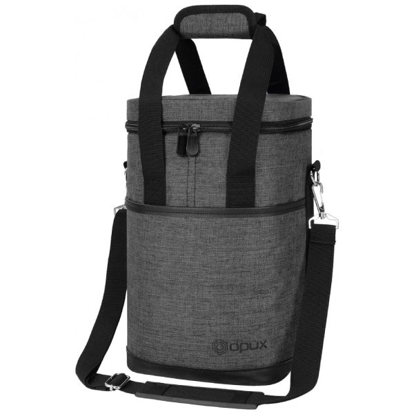 ectqc216dfh90b_0 jpg - Bolsa Térmica Para Transporte de Vinhos OPUX até 4 Garrafas, Cinza Escuro