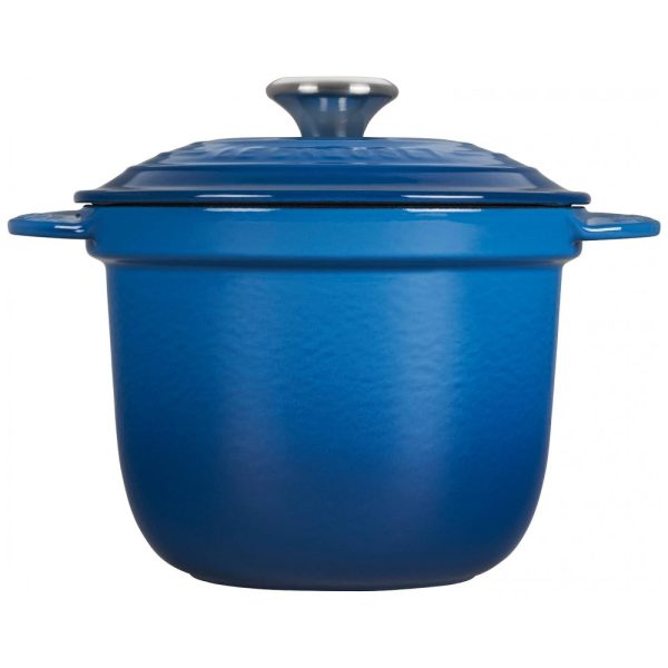 ectqcbs7qfx70b_0 jpg - Panela de Ferro Fundido Profissional 2L com Cozimento Uniforme, LE CREUSET LS4101S 1859SS, Azul