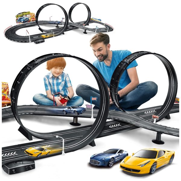 ectqcckpj3b90b_0 jpg - Pista de Corrida Elétrica com 2 Carros de Cores Diferentes e Controle para Crianças Acima de 4 Anos, Rcovasc, Colorido