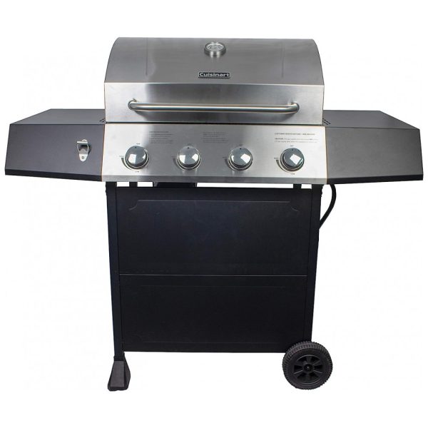 ectqcp4wqq470b_0 jpg - Grelhador a gás, 54, tamanho real com quatro queimadores, CUISINART CGG 7400, Cinza