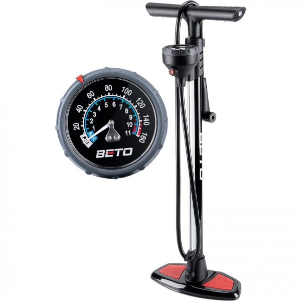 ectqcw13jhc70b_0 jpg - Bomba de Piso Ergonômica para Bicicleta com Medidor e Válvula Inteligente 160 PSI, BETO, Preto