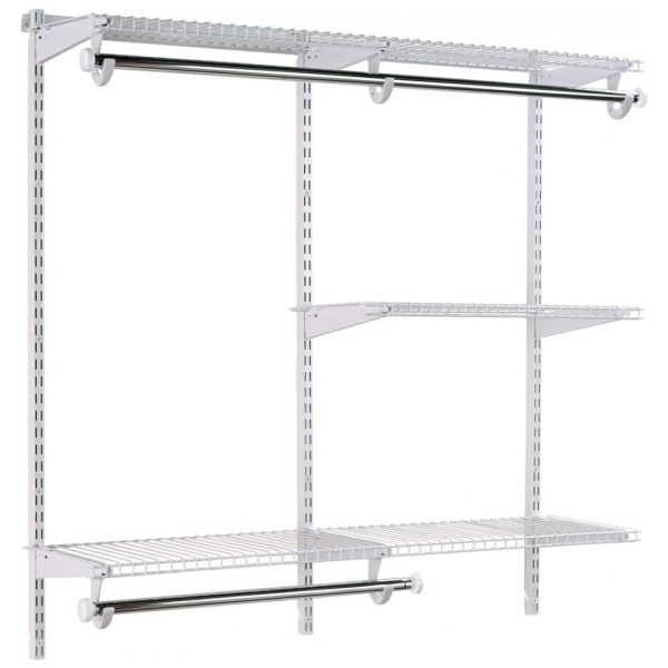 ectqczw7fj000b_0 jpg - Kit Closet Aramado 2,4 Metros com Prateleiras Expansíveis e Hastes Telescópicas Personalizável Rubbermaid Branco