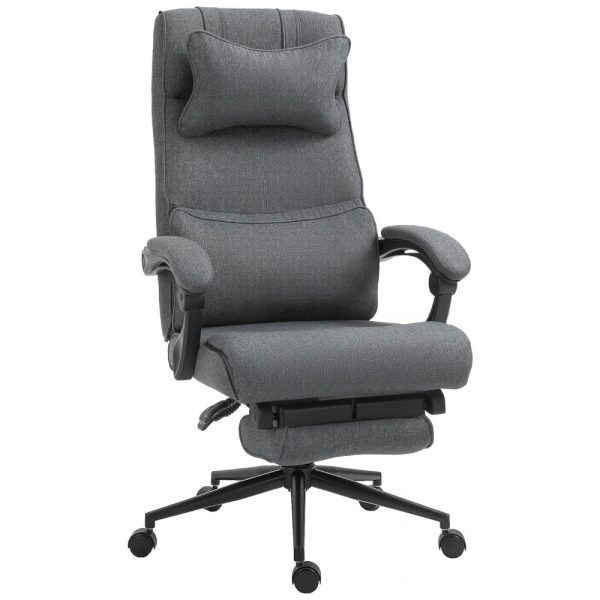 ectqd2rtvg980b_0 jpg - Cadeira de Escritório Ergonômica Giratória com Apoio de Braços, Suporte Lombar Ajustável e Apoio de Pés, VINSETTO, Cinza