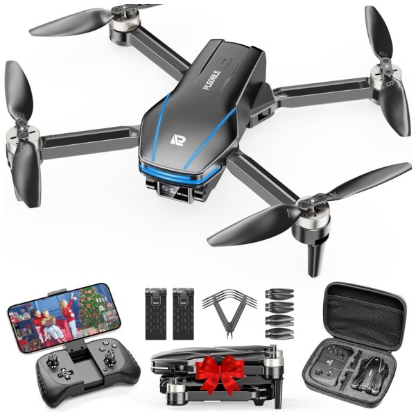 ectqd6ljc7fd0b_0 jpg - Drone FPV 4K com Câmera para Adultos e Crianças, Dobrável com Motor Sem Escova e Decolagem Pouso com Uma Tecla, PLEGBLE, Preto