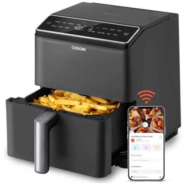 ectqdb2bhjb90b_0 jpg - Fritadeira Elétrica AirFryer 6L com 360 ThermoIQ e Painel de Controle Digital, 1750W, 110v, COSORI CAF P583S KUS, Preto