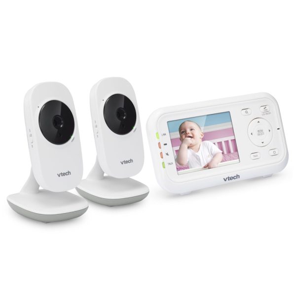 ectqdccl49970b_0-2 jpg - Babá Eletrônica com 2 Câmeras e Visão Noturna Automática,VM3252 2 VTECH,Branco