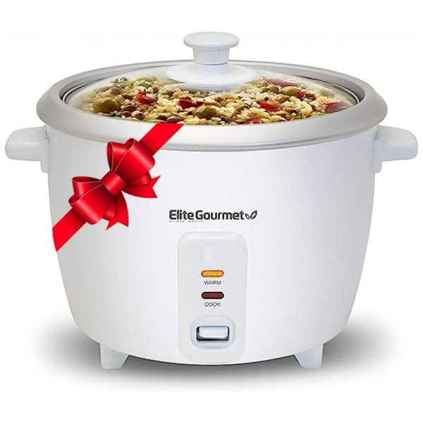 ectqdq7ffwx90b_0 jpg - Panela de Arroz Elétrica 1,2L com Função Manter Aquecido, 110V, Elite Gourmet ERC003, Branca