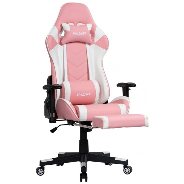 ectqf2bqh2c80b_0 jpg - OHAHO Cadeira de Escritório Gamer Ajustável, Reclinável e Ergonômica com Apoio p, Lombar, Rosa