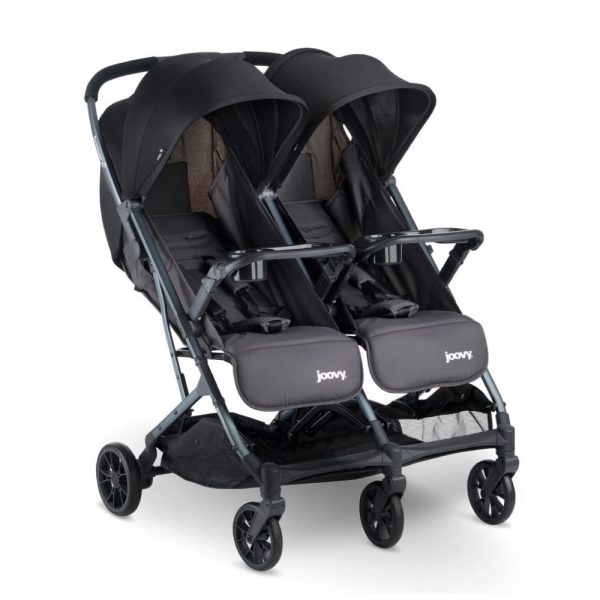 ectqfg6bmjp70b_0 jpg - Carrinho de Bebê Duplo com Assentos Reclináveis e Dobra com Uma Mão, Joovy X2, Preto