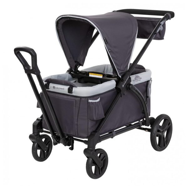 ectqfjqbtjh90b_0 jpg - Carrinho de Passeio para 2 Crianças Multifuncional com Cobertura Removível e Dobramento, até 50 kg, Baby Trend, Preto