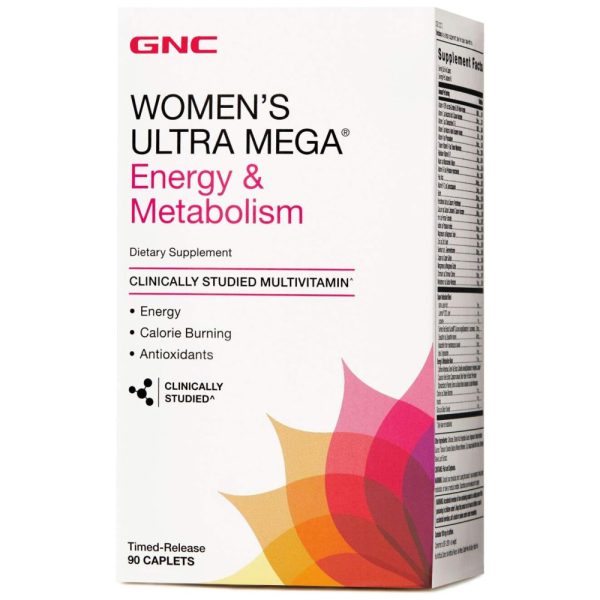 ectqg1rn9u310b_0 jpg - GNC Women s Ultra Mega Energy e Metabolismo, 90 cápsulas, para aumento de energia, metabolismo e queima de calorias. Ideal para mulheres.