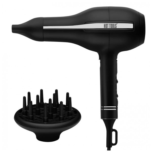 ectqg3vvgi500b_0 jpg - Secador de Cabelo Profissional com 3 Velocidades e 4 Temperaturas, 2000W, 110v, HOT TOOLS HT1099BG, Preto