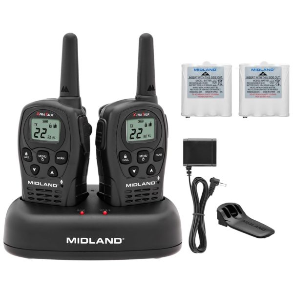 ectqggpz5b700b_0 jpg - Rádio Comunicador Walkie Talkie Midland LXT500VP3 Rádio Bidirecional para Restaurante e Negócios, 2 Canais, Configurações HI LO, Rádio FRS