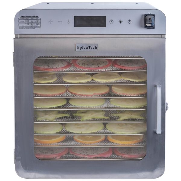 ectqgqdmv87d0b_0-2 jpg - Desidratador de Alimentos EpicuTech S810 800W, 10 Bandejas, Controle Digital, Desodorização e Desinfecção