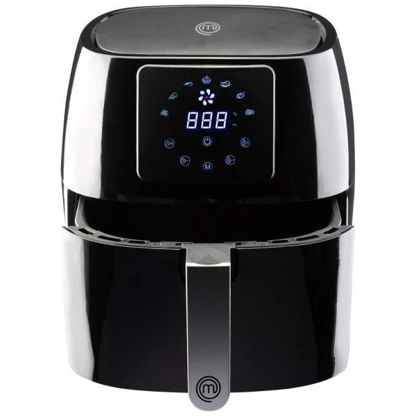 ectqgx118kd90b_0 jpg - Fritadeira Elétrica 4.5L com Painel Digital e Temperatura Ajustável, 1400W, 110v, MASTERCHEF AirFryer 4.75 Qt, Preto