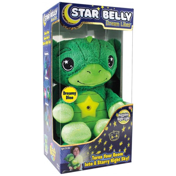 ectqh549ssg80b_0 jpg - Star Belly Dinossauro de Pelúcia com Luz Noturna para Crianças a partir de 3 Anos, ONTEL SBGD MC4, Verde