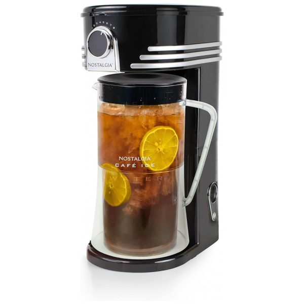 ectqhtx3q4n90b_0 jpg - Máquina de Bebidas 3L de Capacidade Produz Café Gelado, Chás, Latte e Limonada, 110v, NOSTALGIA NCIPLSBK, Preto