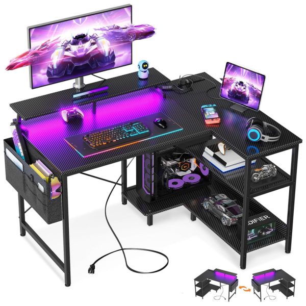 ectqj2zs1hwc0b_0-1 jpg - Mesa Gamer de Fibra de Carbono 40 101 cm com Tomadas, Portas USB, Luz LED, Prateleiras de Armazenamento e Suporte para Monitor, 110V, ODK, Preto