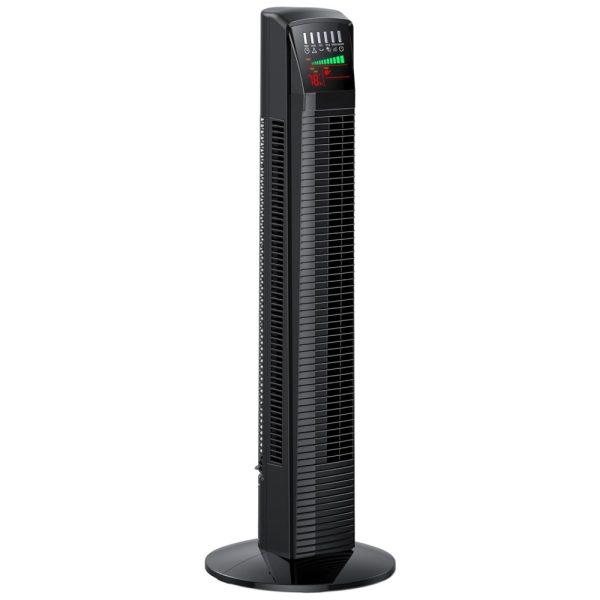 ectqjvlt9xk90b_0 jpg - Ventilador de Torre Oscilante sem Lâminas com 3 Modos, Temporizador 12H, 110V 45W, Mirdred, Preto