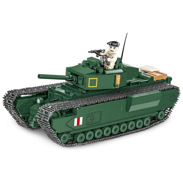 ectqkfl6s7jb0b_0 jpg - Kit de Construção Tanque Churchill Mk. III com 654 Peças, COBI, Verde