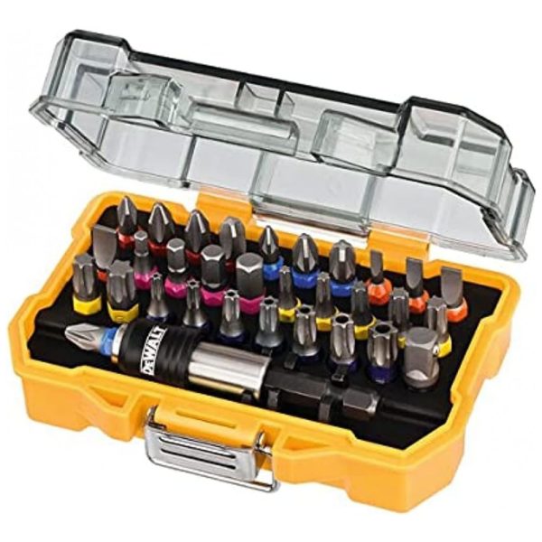 ectqky4gmm700b_0 jpg - Kit Brocas de Chaves 32 Peças com Estojo, DEWALT DT7969 QZ, Amarelo