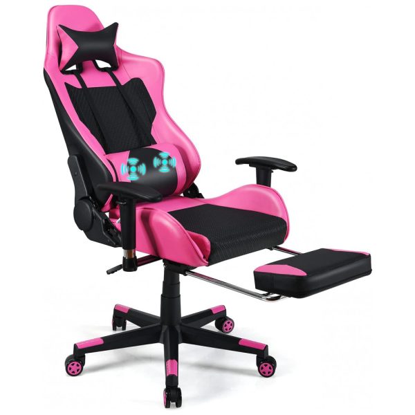 ectqlbfdnsj80b_0 jpg - Cadeira Gamer Ergonômica Ajustável com Apoio para os Pés, POWERSTONE, Rosa