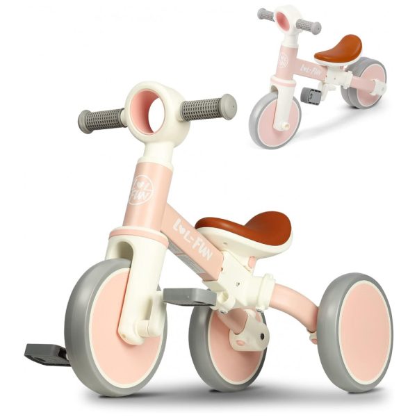 ectqltns7tv90b_0-1 jpg - Bicicleta sem Pedal Infantil LOLFUN com 3 Rodas para Crianças de 1 a 4 Anos, Rosa Claro