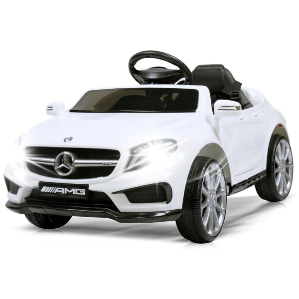 ectqn7h4ss180b_0-2 jpg - Costzon Ride Carrinho, Carro Elétrico Mercedes Benz, 1 lugar, 12V, c, controle remoto, USB MP3, 3 km, h, 3 a 6 anos, Branco