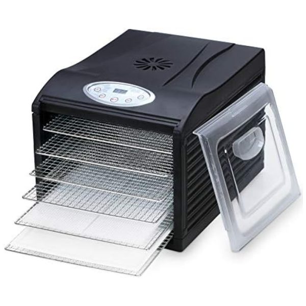 ectqnpv133n70b_0 jpg - Desidratador de Alimentos Samson Silent , 6 Bandejas de Aço Inoxidável, Controle de Temperatura 70 C, Temporizador 19H, 400W