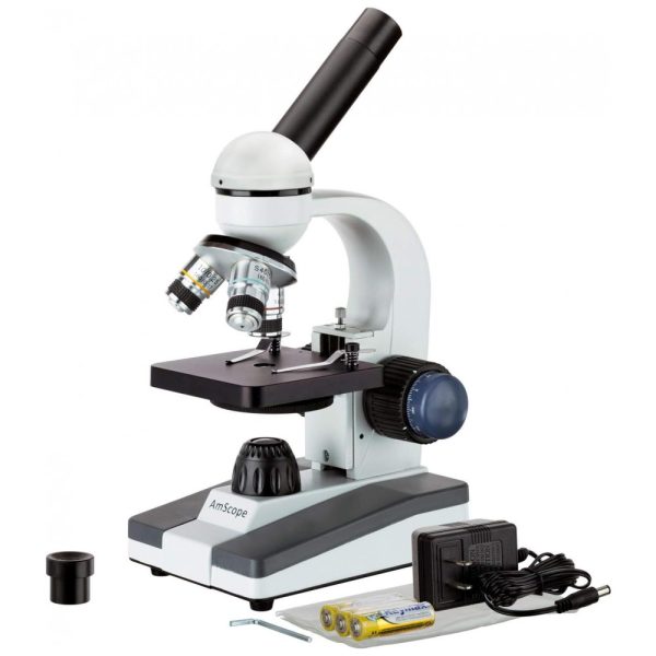 ectqo5bx5ma00b_0 jpg - Microscópio Composto Biológico 40X 1000X sem Fio com Lentes de Vidro, 110V, AmScope