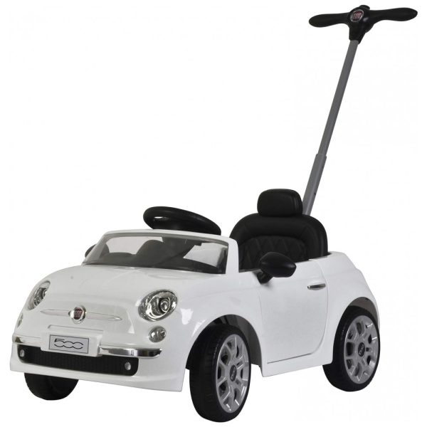 ectqp6k711l70b_0 jpg - Carrinho de Passeio Infantil Fiat 500 Infantil com Alça para Crianças de 2 a 7 Anos, BEST RIDE ON CARS B07L117K6P, Branco