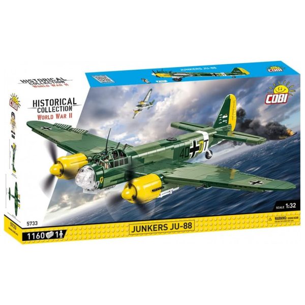 ectqpkd8zzdb0b_0 jpg - Kit de Construção Avião Junkers JU88 da Segunda Guerra Mundial com 1160 Peças, COBI, Verde