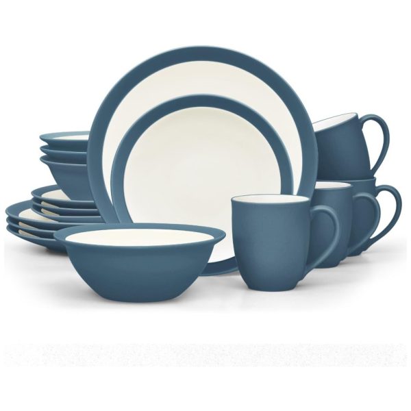 ectqplf95cgc0b_0-1 jpg - Aparelho de Jantar para Todas as Ocasiões com 16 Peças, Formato Redondo e Material de Cerâmica, Noritake, Azul