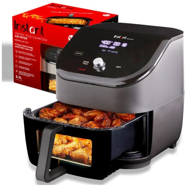 ectqpztf3n690b_0 jpg - Vortex Plus Fritadeira Elétrica AirFryer 6L Multifuncional 6 em 1 com Painel Digital, 1700W, 110v, INSTANT POT 140 3088 01, Preto