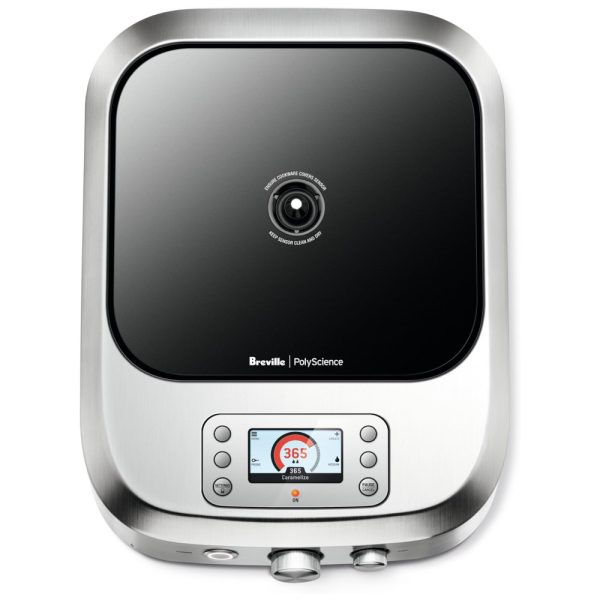 ectqq5zzm5g10b_0 jpg - Cooktop Elétrico de Indução Portátil com Controle de Temperatura, 110V 1800W, Breville PolyScience, Prata e Preto