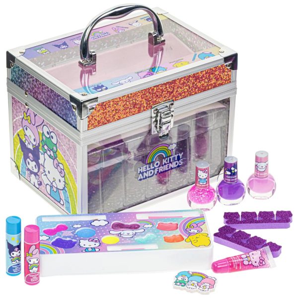 ectqq7mngvgc0b_0 jpg - Kit de Maquiagem Infantil com Mais de 10 Peças e Não Tóxico para Crianças de 3 a 10 Anos, Townley Girl Hello Kitty, Roxo e Rosa