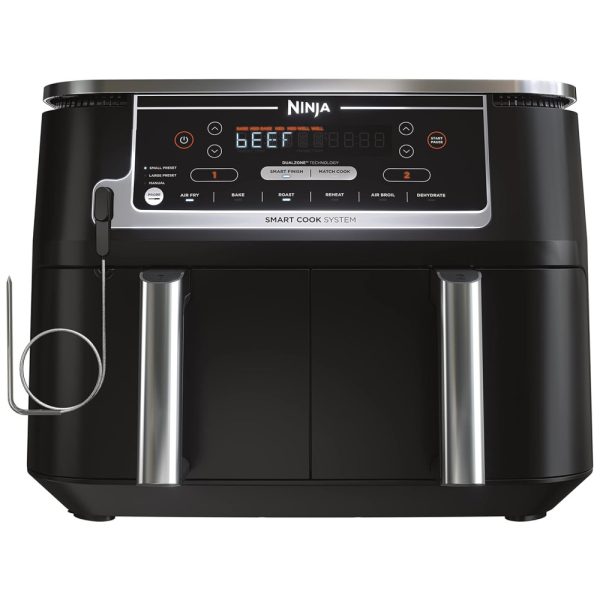 ectqqch3q51b0b_0-1 jpg - Fritadeira Elétrica AirFryer 10L de Capacidade com Temperatura Ajustável e Temporizador, 1690W, 110V, NINJA DZ550, Preto