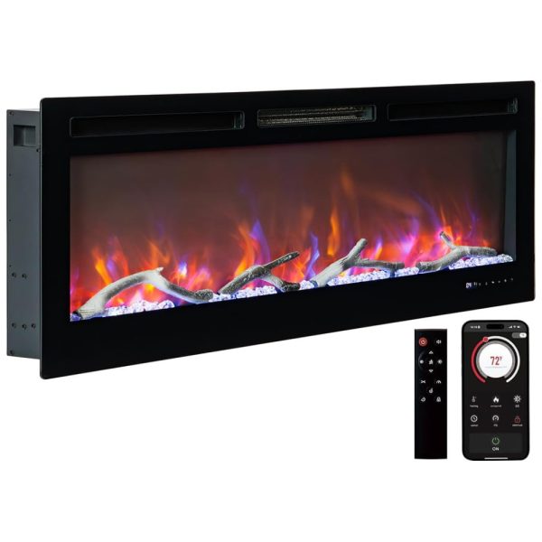 ectqr4pb4fmd0b_0-1 jpg - Lareira Elétrica de 127 cm, Embutida ou de Parede, com LED Touch, Controle Remoto e App Wi Fi. Aquecedor 1500 750W, 12 Cores Ajustáveis,Timer, AsyPets